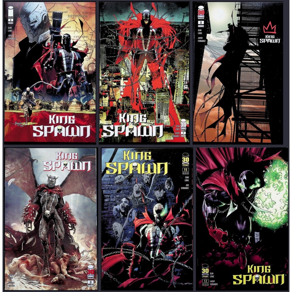 King Spawn 7x Comic Lot Image Comic McFarlane Variant B&W #5 7 8 9 11 12 Image